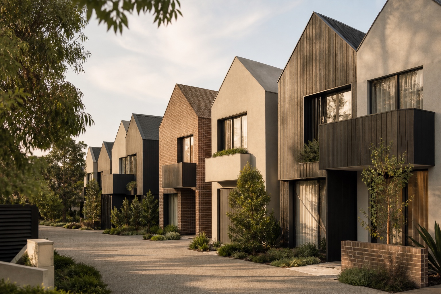 Well-designed modern townhouses
